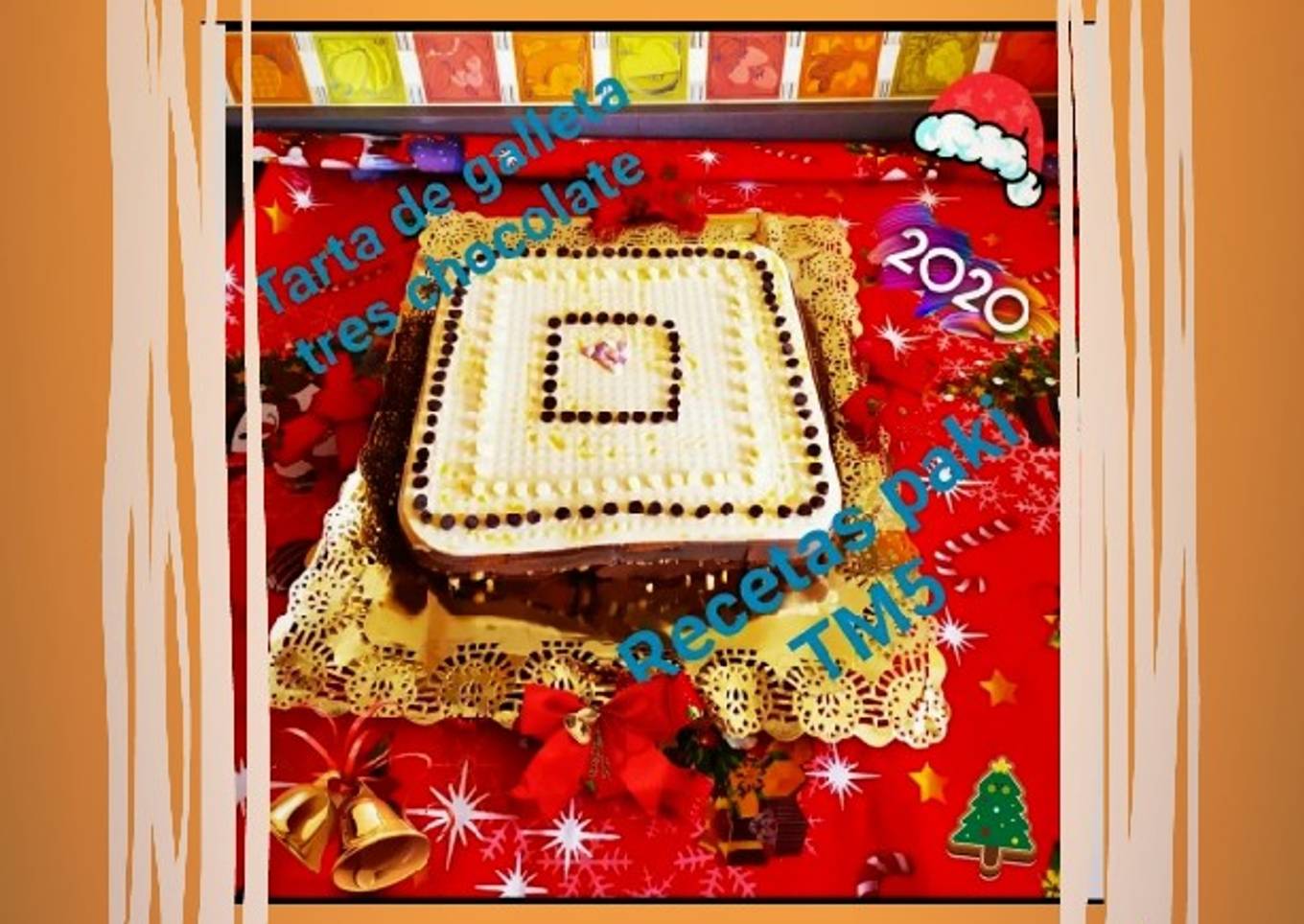Tarta 🍰 de galleta🍪tres chocolate🍫TM5 paso a paso