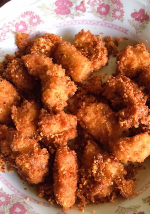 รูปของ อกไก่ทอด คลุกผงพริกลาบ 🌶 #สูตรอาหารไทยง่ายๆ