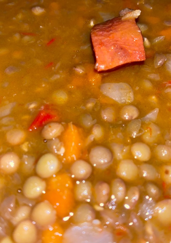 Una foto de Lentejas con chorizo Thermomix