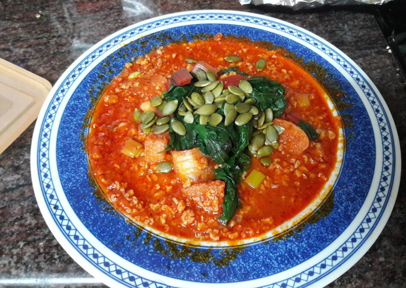 "Sopa de ajo" sin gluten vegana