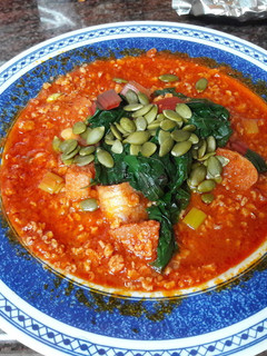 Una foto de "Sopa de ajo" sin gluten vegana
