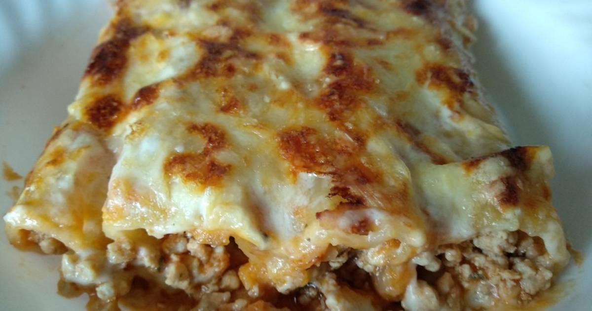 Canelones de carne picada Receta de Reme Ruiz- Cookpad