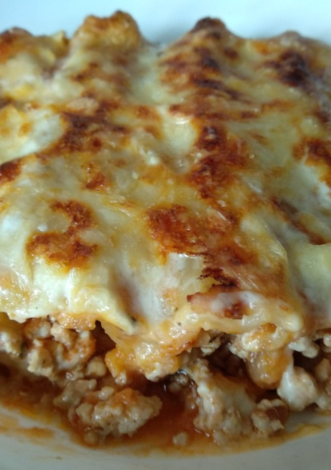 Una foto de Canelones de carne picada