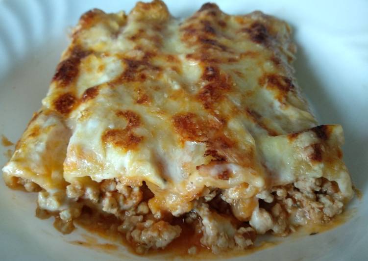 Canelones de carne picada