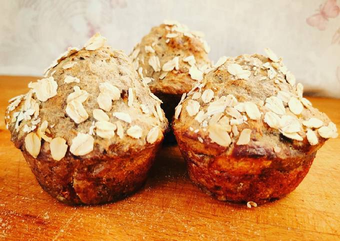 Banana muffins con tre ingredienti