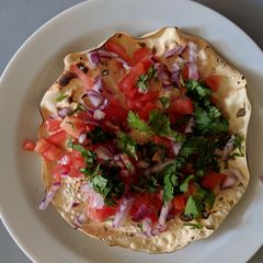 A picture of Masala papad.