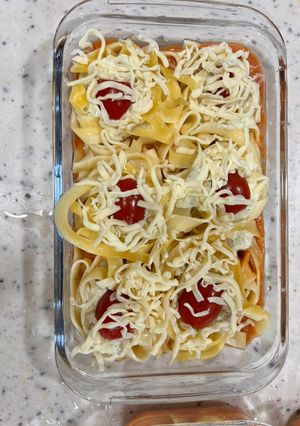 صورة لوصفة عش الفوتشيني بالاجبان 🧀🍝
