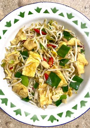 Foto resep Tumis Taoge Telur Dadar