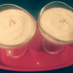 A picture of Kesar Elaichi shrikhand.