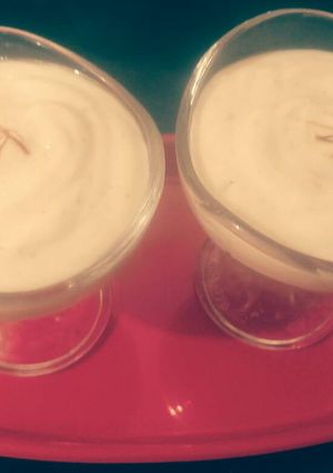 A picture of Kesar Elaichi shrikhand.
