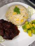 Arroz con maíz con coco