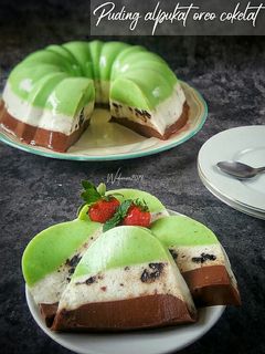 Foto resep Puding alpukat oreo coklat