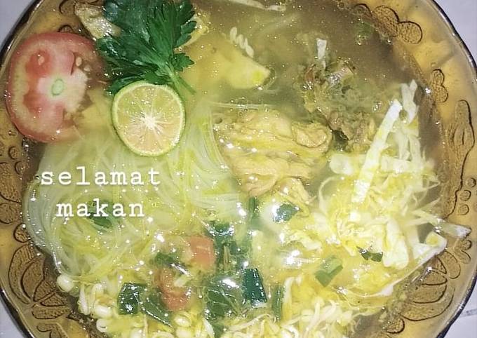 Cara Praktis Membuat Soto Ayam gapake ayam alias soto tulang, Lezat Sekali