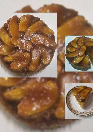 A picture of Caramel Apple upside Down Cake.