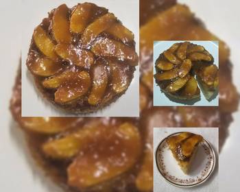 Easy Making Recipe Caramel Apple upside Down Cake Delicious Nutritious