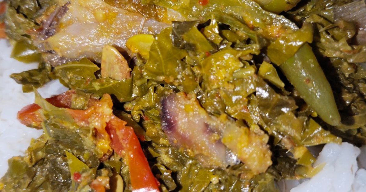 Pepes Daun Singkong dan Ikan Asin Klotok