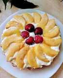 Tarta con Crema de Yogurt y Frutas