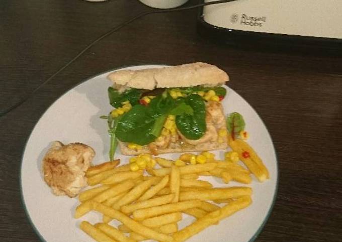 Easiest Way to Make Quick Paprika chicken burgers with sweetcorn relish