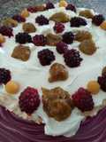 Pavlova de framboesa amarela