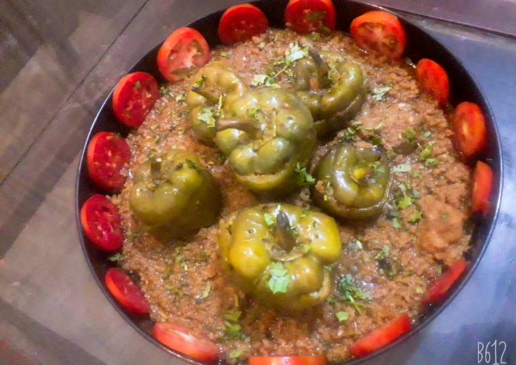 How to Prepare Favorite Mince stuffed capsicum