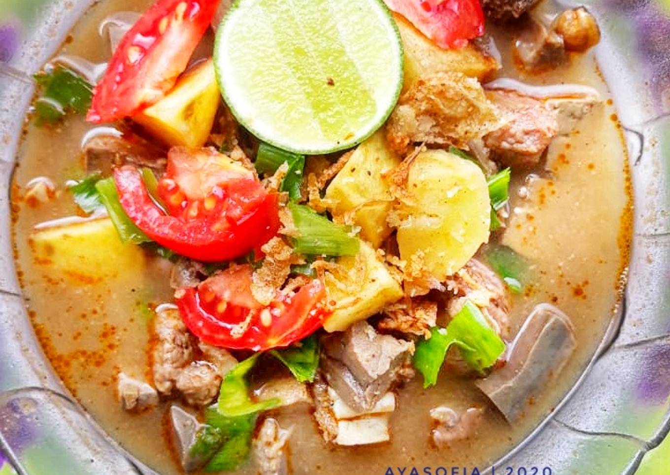 Soto Betawi Hati Sapi Kuah Segar