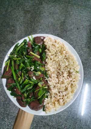 รูปของ ผัดเลือดหมูใบกุยช่าย (คลีน)