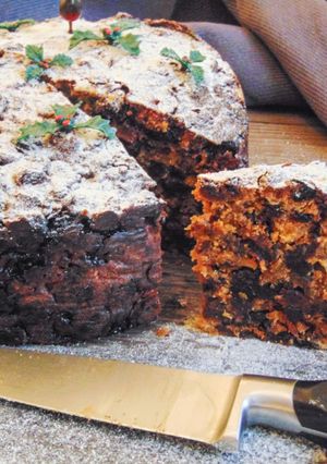 A picture of Natural Christmas Cake (Refined Carb-Free).