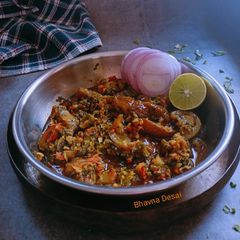 A picture of રીંગણ મેથી નું શાક.(Rigan Methi Nu Shaak Recipe in Gujarati).