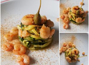 Foto di Spaghetti di zucchine gamberetti e bottarga #dispensadiluglio