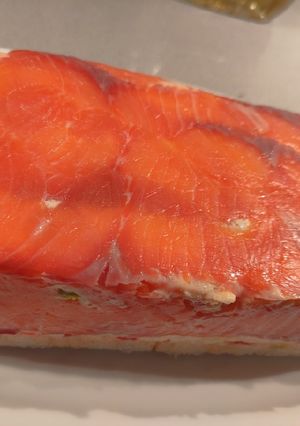 Una foto de Pastel de salmón