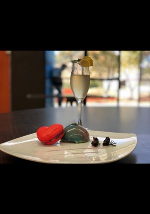 Una foto de Sorbet de vino blanco