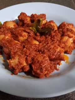 Foto resep Pentol pedes bumbu kacang