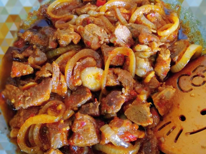 Resep Oseng Mercon daging sapi Irit Anti Gagal