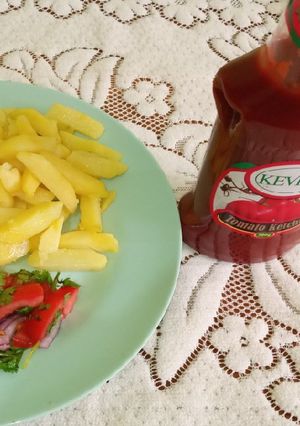 A picture of Home made chips#mystaplefoodrecipecontest.