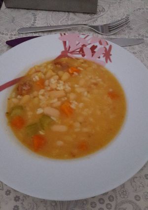 Una foto de Potaje de habichuelas con verduras tramposo