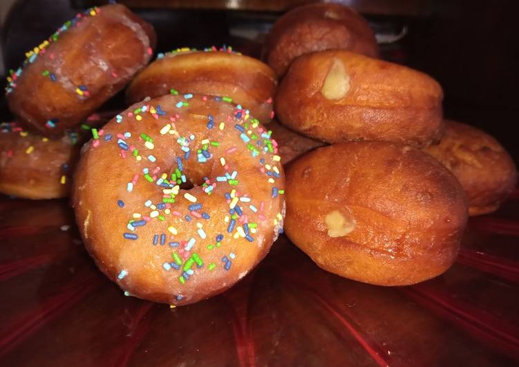 Donas y bolas de fraile rellenas, fáciles y esponjosas!!🥯