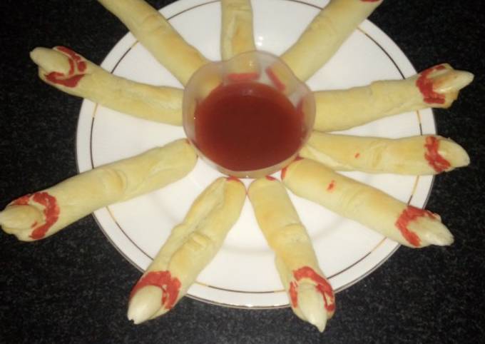 Halloween Witches Fingers with blood
