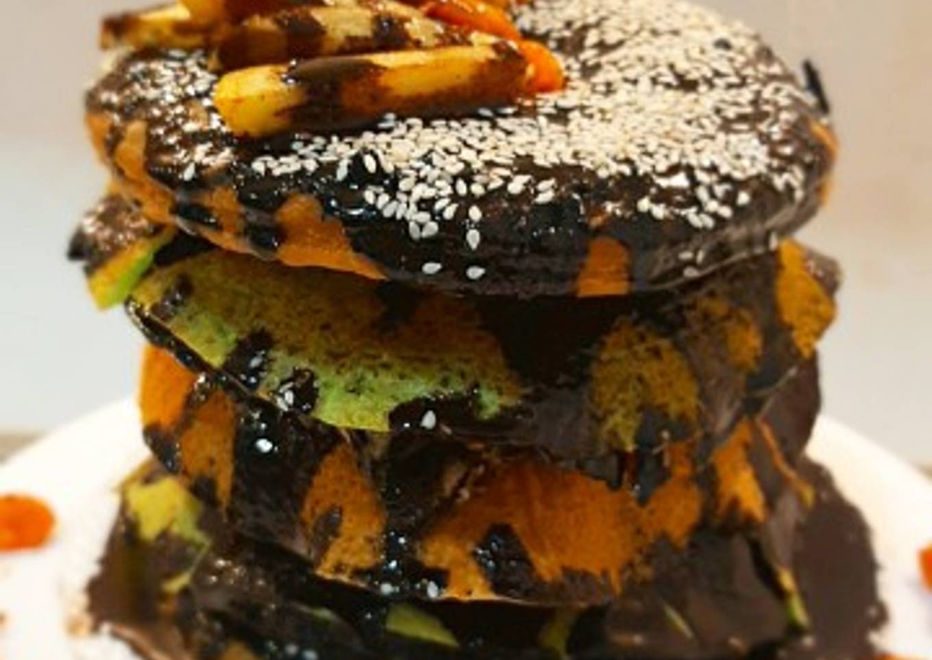 Jumbo Chocolate donut burger