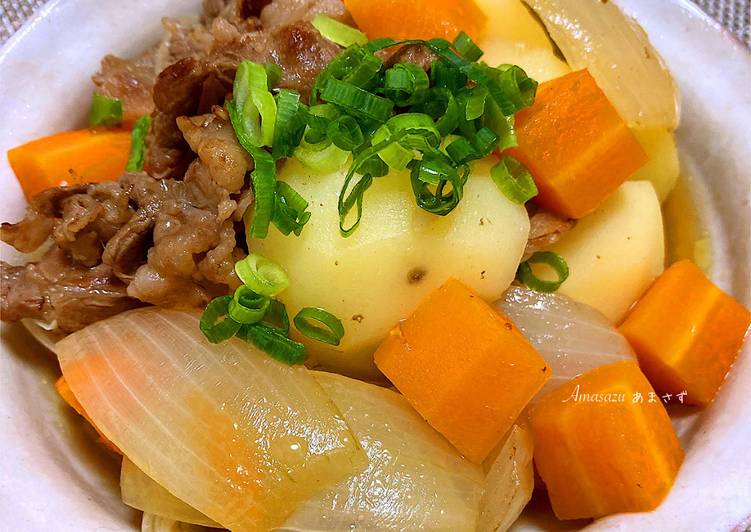 Carne in umido con patate alla giapponese &#34;niku-jaga&#34;🥔