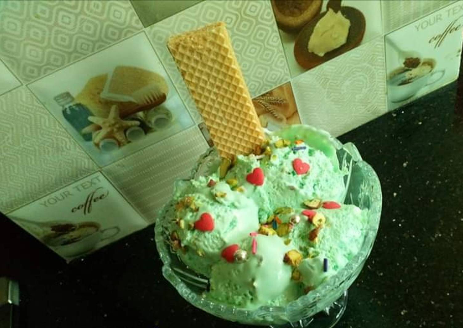 Pista icecream Recipe by Rimsha Cookpad