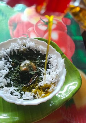 কচু পাতায় চিংড়ি(kochupatainchingri recipe in Bengali) রেসিপির প্রধান ছবি