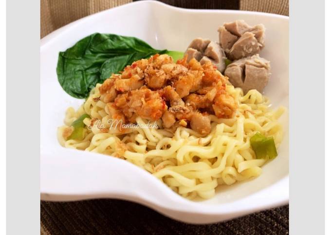 Resep Mie Ayam Rica-Rica oleh pupi prameswari - Cookpad