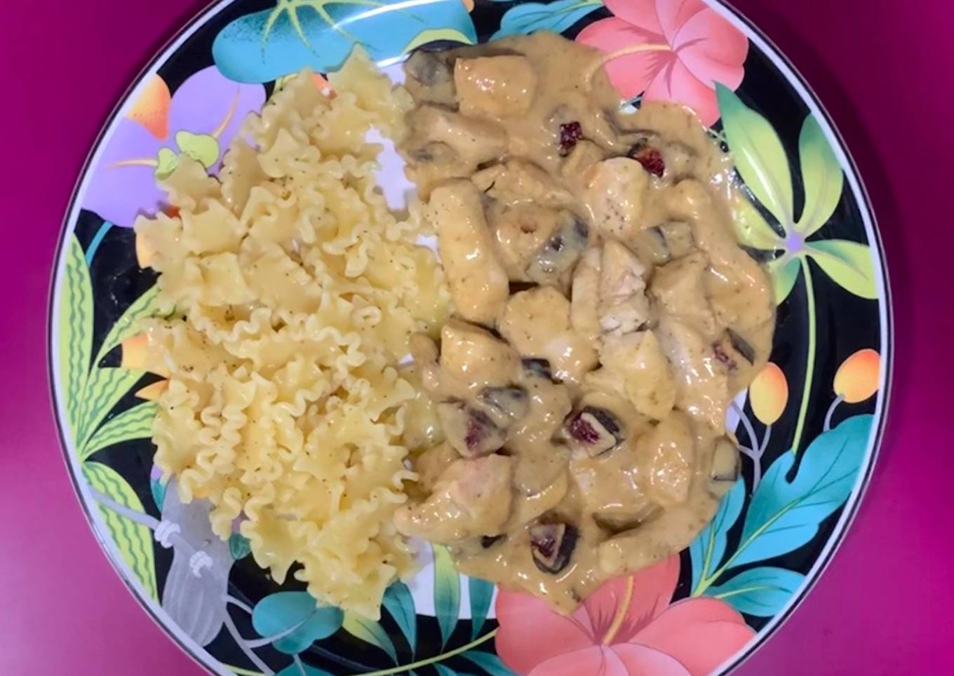 Pollo con salsa de higos