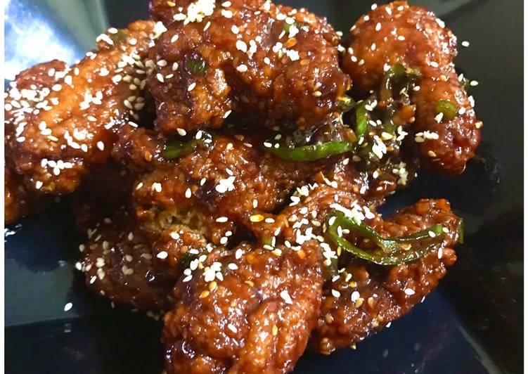 4 Langkah Resepi : Korean Spicy Chicken Bumbuk yang Sedap