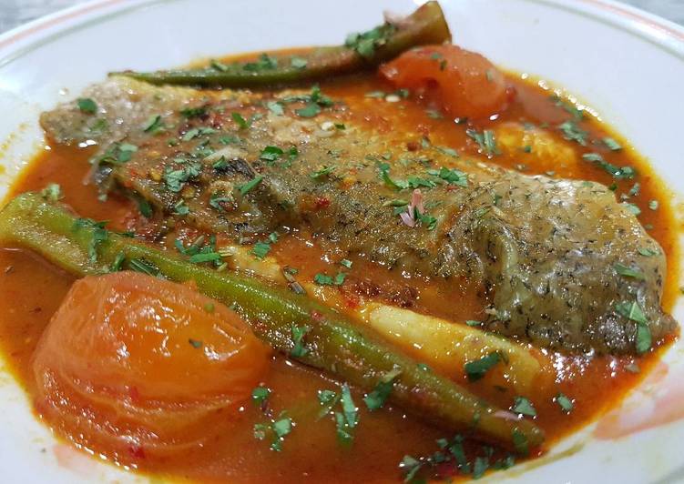 Steps to Prepare Tasty Fish in Spicy Tamarind Sauce (Asam Pedas)