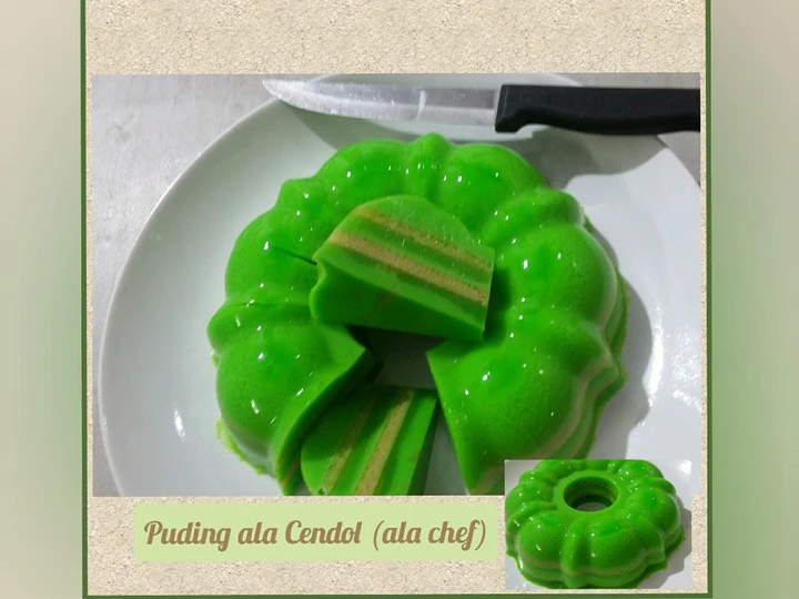 Langkah Gampang Membikin Resep Puding ala Cendol (ala chef) yang Lezat Anti Ribet, Uenak Banget