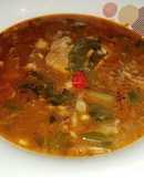 Sopa de pescado con viandas y vegetales