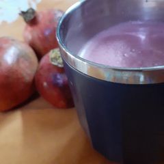 Pomegranate juice with a twist A picture of Pomegranate juice with a twist.