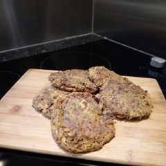 A picture of Cheese and Mushroom Veggie Burger.