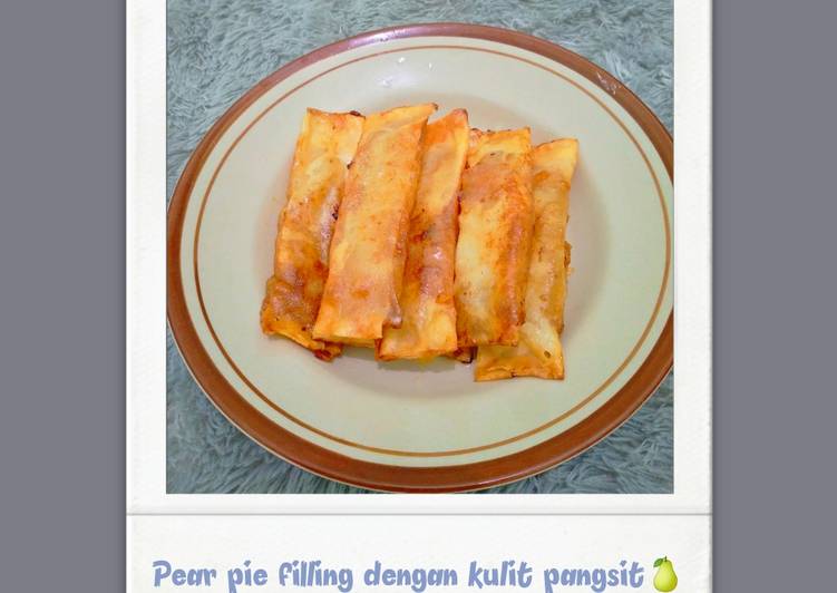Resep Pear pie filling dengan kulit pangsit🍐 Anti Gagal